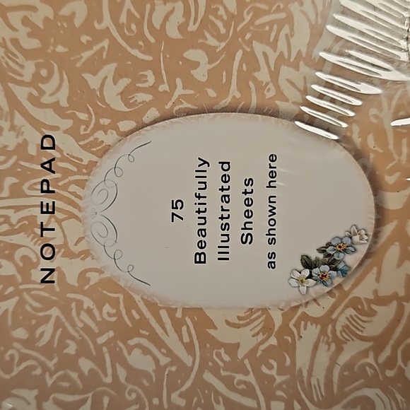 Punch Studio peacock design covered notepad glitter rhinestones 75 sheets NIP - Picture 2 of 7